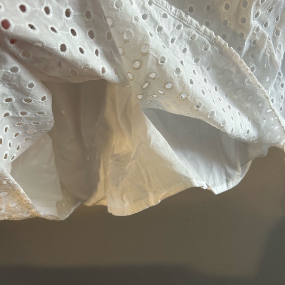 NWT a new day puff sleeve eyelet white blouse - Picture 5 of 10